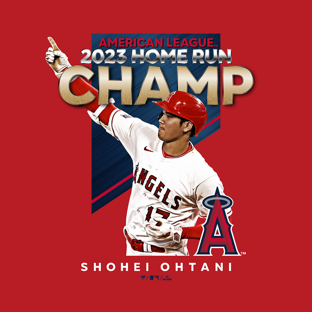 SHOHEI OHTANI 大谷翔平  Los Angeles Angels 2023 Home Run Champ RED Tシャツメンズ