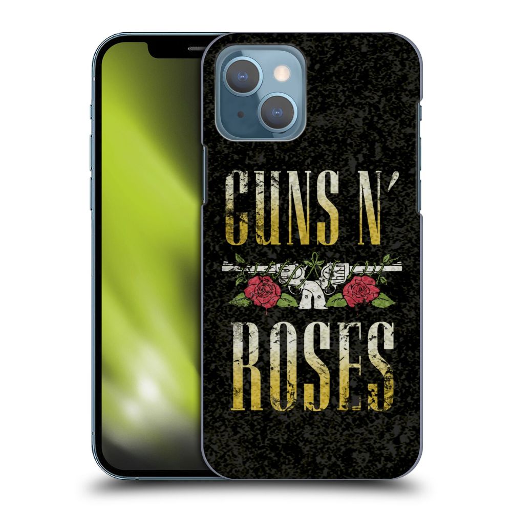 GUNS N ROSES ガンズアンドローゼズ - Text Logo Pistol ハードcase / Apple iPhoneケース 【公式 / オフィシャル】