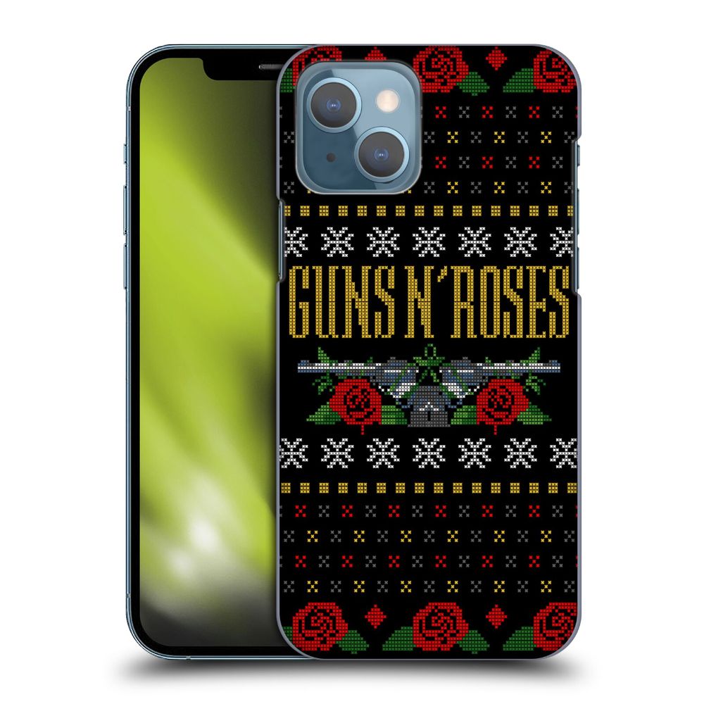 GUNS N ROSES ガンズアンドローゼズ - Text Logo Pistol ハード case / Apple iPhoneケース 【公式 / オフィシャル】