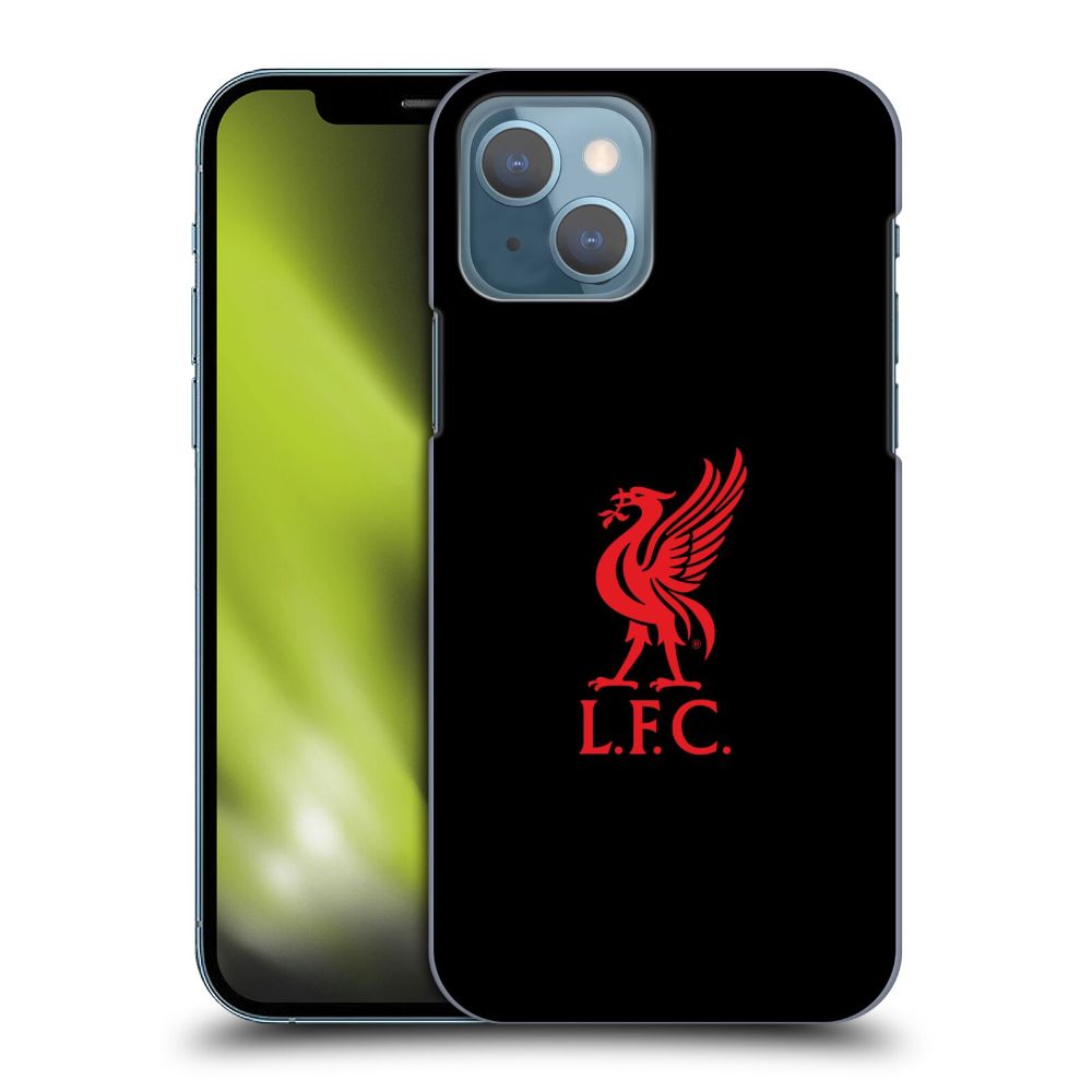 LIVERPOOL FC リヴァプールFC - Red Logo On Black ハード case / Apple iPhoneケース 【公式 / オフィシャル】