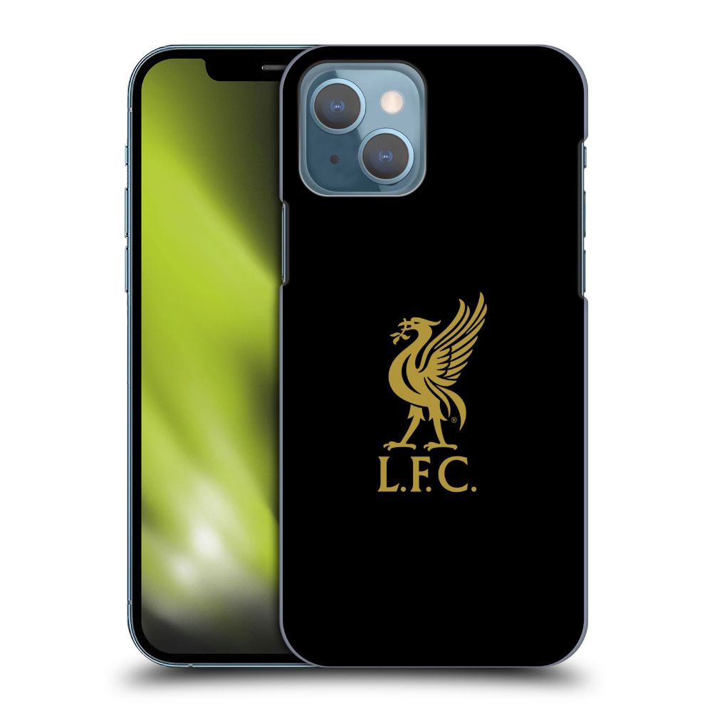 LIVERPOOL FC リヴァプールFC - Gold Logo On Black ハード case / Apple iPhoneケース 【公式 / オフィシャル】