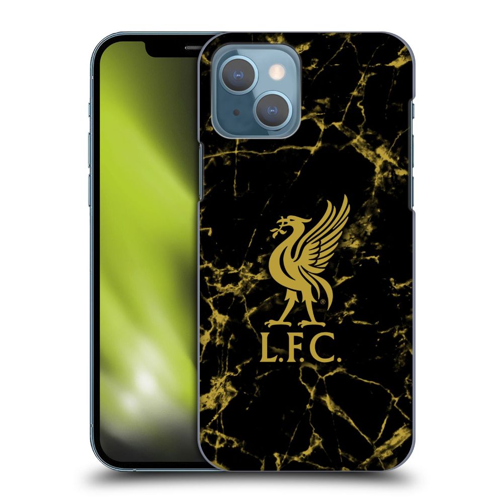 LIVERPOOL FC リヴァプールFC - Black & Gold Marble ハード case / Apple iPhoneケース 【公式 / オフィシャル】