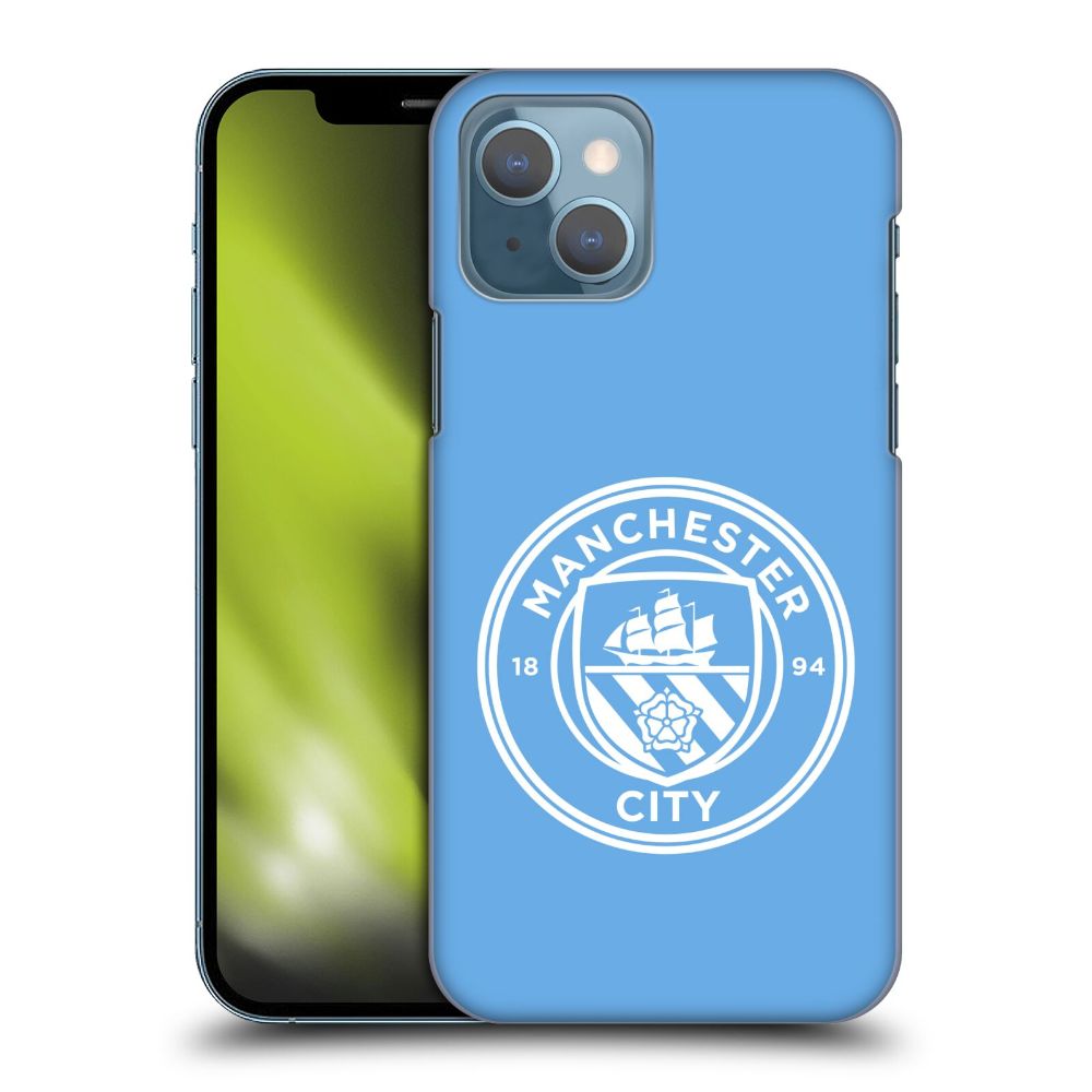 MANCHESTER CITY FC マンチェスターシティFC - Blue White Mono ハード case / Apple iPhoneケース 【公式 / オフィシャル】