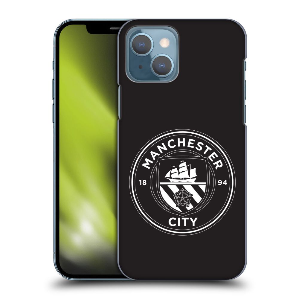 MANCHESTER CITY FC マンチェスターシティFC - Badge / Black White Mono ハード case / Apple iPhoneケース 【公式 / オフィシャル】