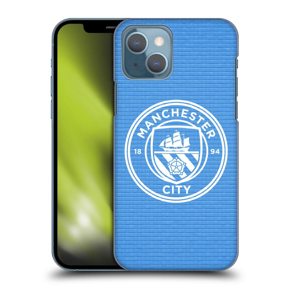 MANCHESTER CITY FC マンチェスターシティFC - Blue Tile White Mono ハード case / Apple iPhoneケース 【公式 / オフィシャル】