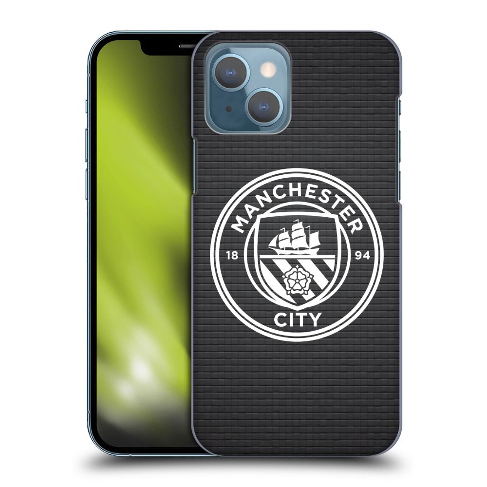 MANCHESTER CITY FC マンチェスターシティFC - Black Tile White Mono ハード case / Apple iPhoneケース 【公式 / オフィシャル】