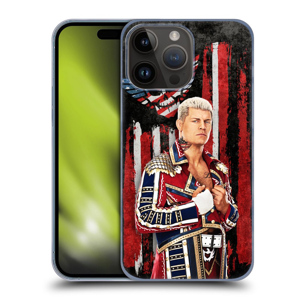 WWE ダブルダブルイー - Cody Rhodes American Nightmare Flag ハード case / Apple iPhoneケース 【公式 / オフィシャル】