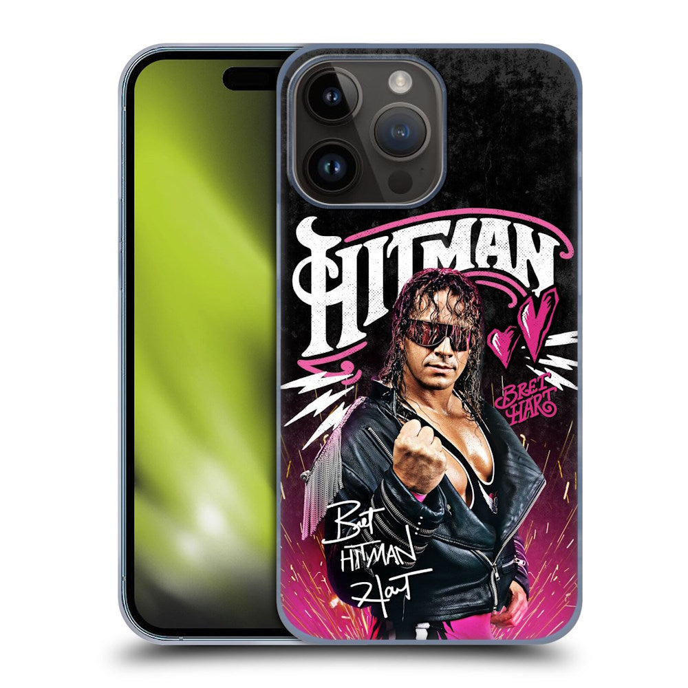 WWE ダブルダブルイー - Bret Hart Hitman Graphics ハード case / Apple iPhoneケース 【公式 / オフィシャル】