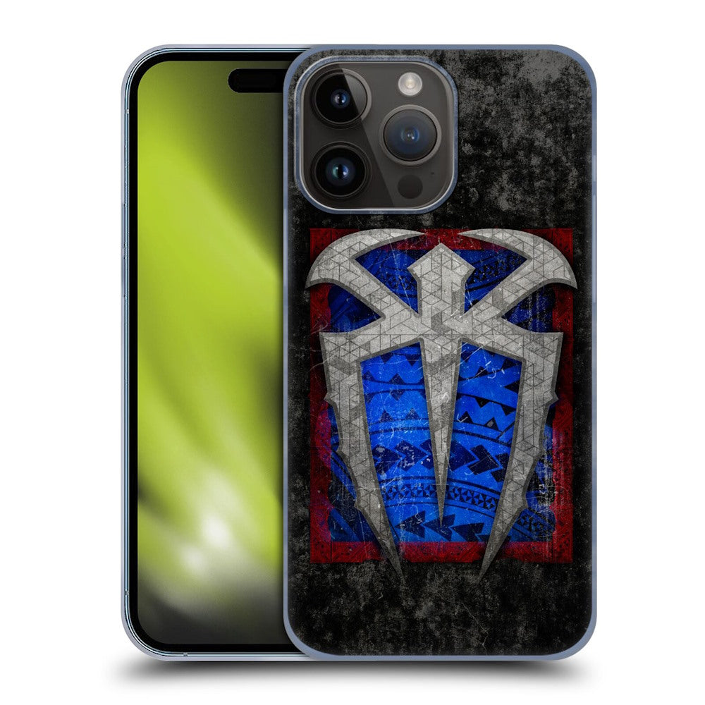 WWE ダブルダブルイー - Roman Reigns Distressed Logo ハード case / Apple iPhoneケース 【公式 / オフィシャル】