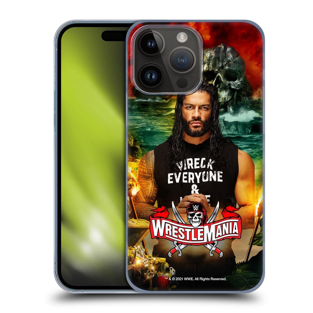 WWE ダブルダブルイー - Wrestlemania 37 Superstars Roman Reigns ハード case / Apple iPhoneケース 【公式 / オフィシャル】