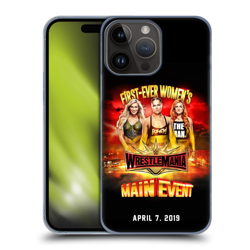 WWE ダブルダブルイー - Wrestlemania 35 Charlotte, Ronda & Becky ハード case / Apple iPhoneケース 【公式 / オフィシャル】