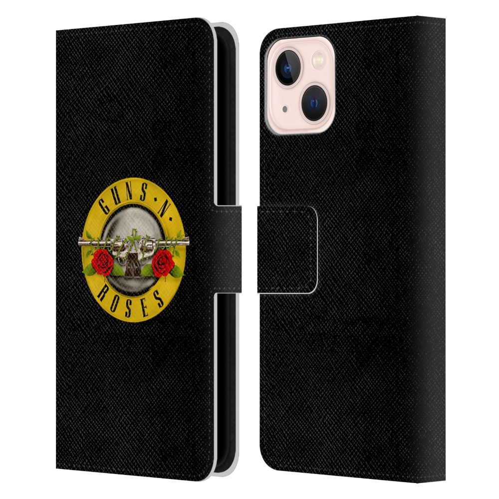 GUNS N ROSES ガンズアンドローゼズ - Bullet Logo レザー手帳型 / Apple iPhoneケース 【公式 / オフィシャル】