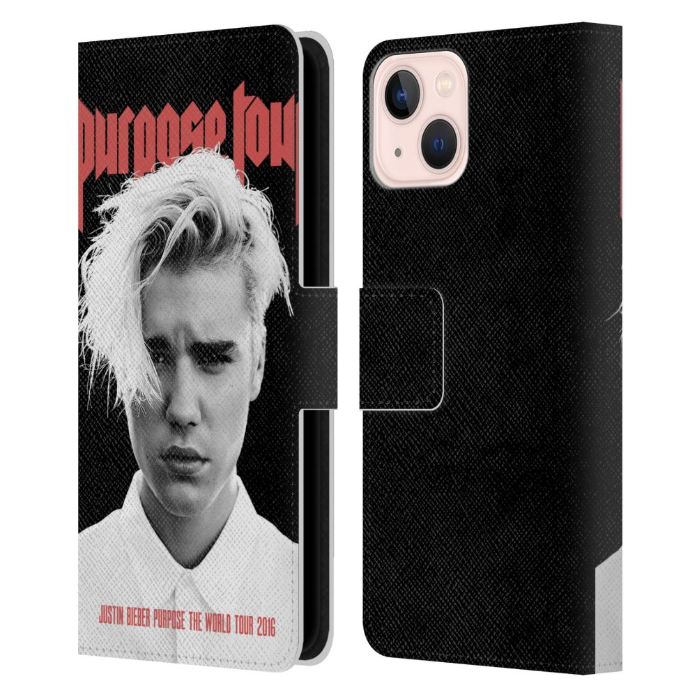 JUSTIN BIEBER ジャスティンビーバー (デビュー 15周年 ) - Purpose Poster レザー手帳型 / Apple iPhoneケース 【公式 / オフィシャル】