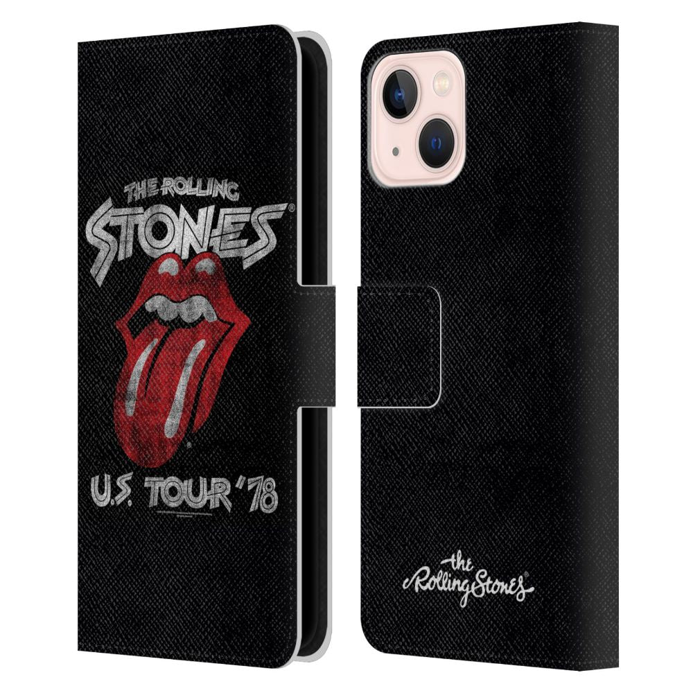 ROLLING STONES ローリングストーンズ (デビュー作 60周年 ) - Us Tour 78 レザー手帳型 / Apple iPhoneケース 【公式 / オフィシャル】