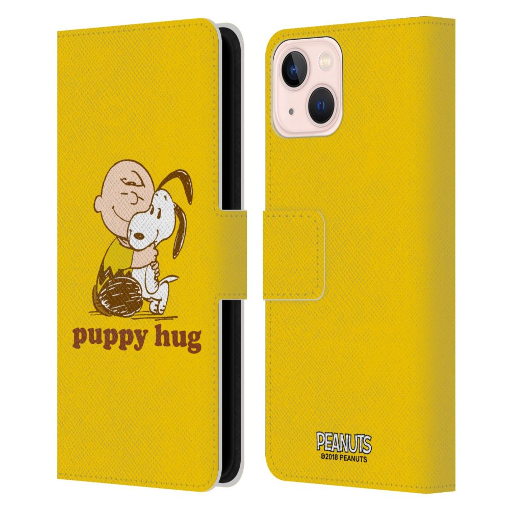 PEANUTS スヌーピー - Charlie Puppy Hug レザー手帳型 / Apple iPhoneケース 【公式 / オフィシャル】