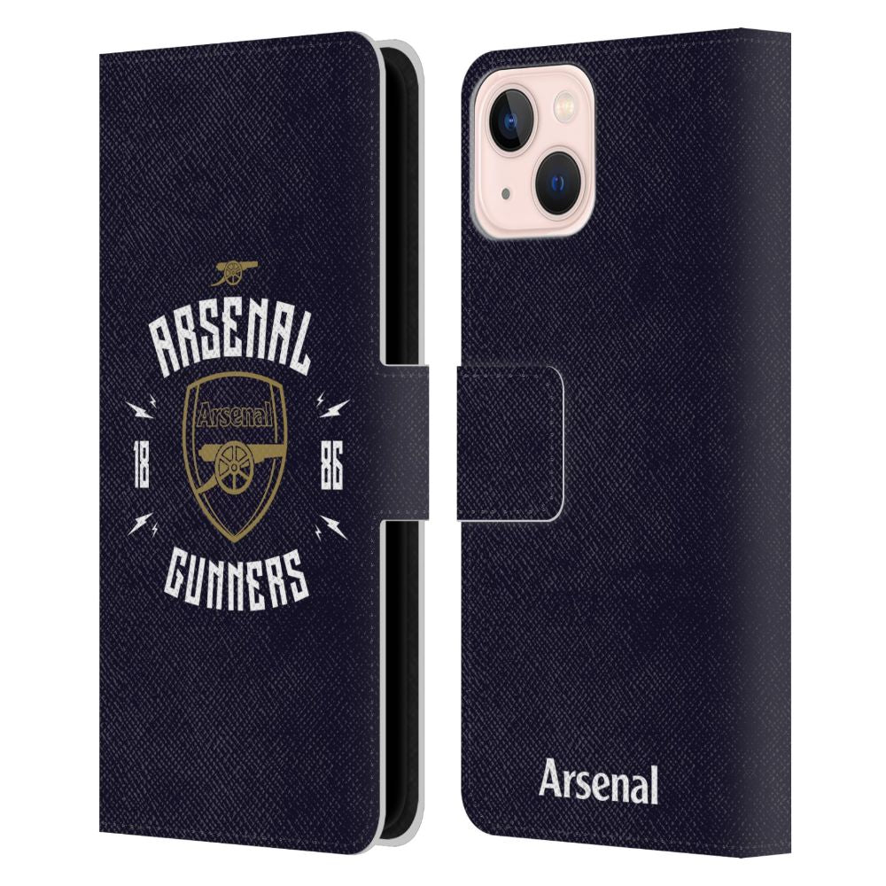 ARSENAL FC アーセナルFC Typography Gunners レザー手帳型 pple iPhoneケース 公式 オフィシャル