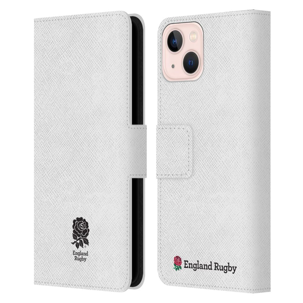 ENGLAND RUGBY ラグビーイングランド - Black Logo レザー手帳型 / Apple iPhoneケース 【公式 / オフィシャル】