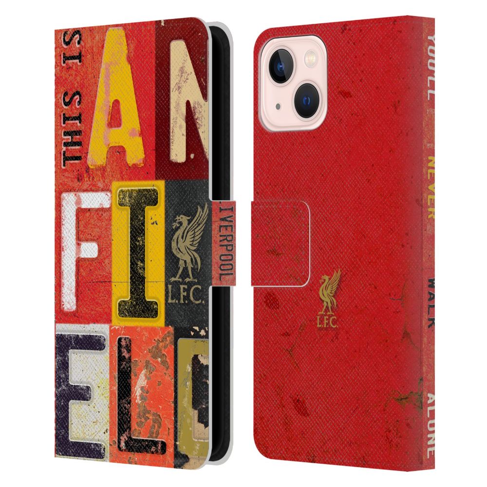 LIVERPOOL FC リヴァプールFC - Vintage Plate Anfield レザー手帳型 / Apple iPhoneケース 【公式 / オフィシャル】