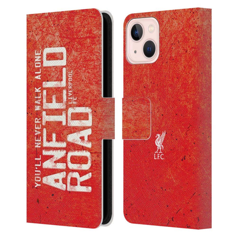 LIVERPOOL FC リヴァプールFC - Anfiled Road Red レザー手帳型 / Apple iPhoneケース 【公式 / オフィシャル】