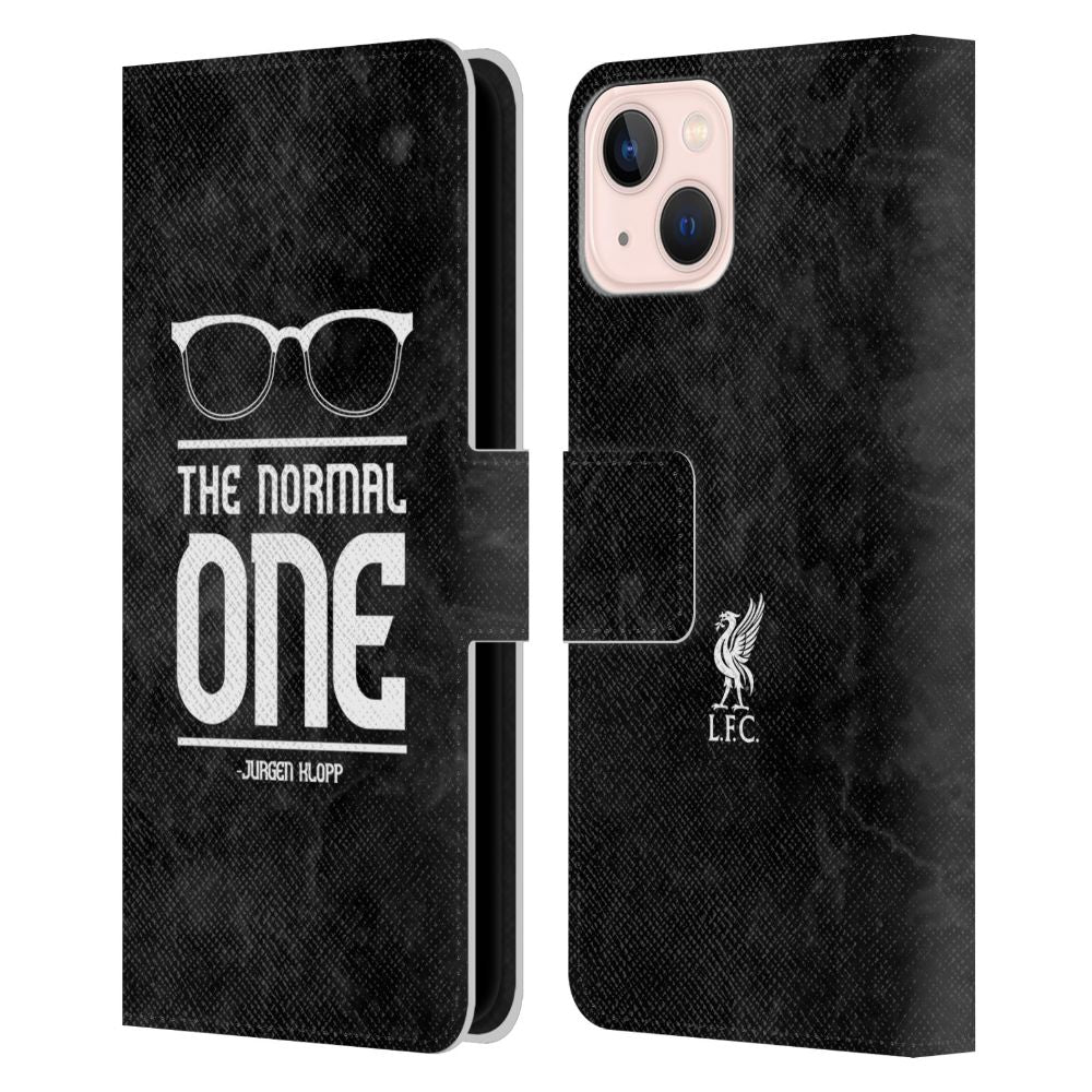 LIVERPOOL FC リヴァプールFC - Glasses Grunge Black レザー手帳型 / Apple iPhoneケース 【公式 / オフィシャル】