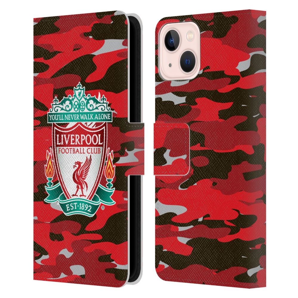 LIVERPOOL FC リヴァプールFC - Club Colourways Crest レザー手帳型 / Apple iPhoneケース 【公式 / オフィシャル】