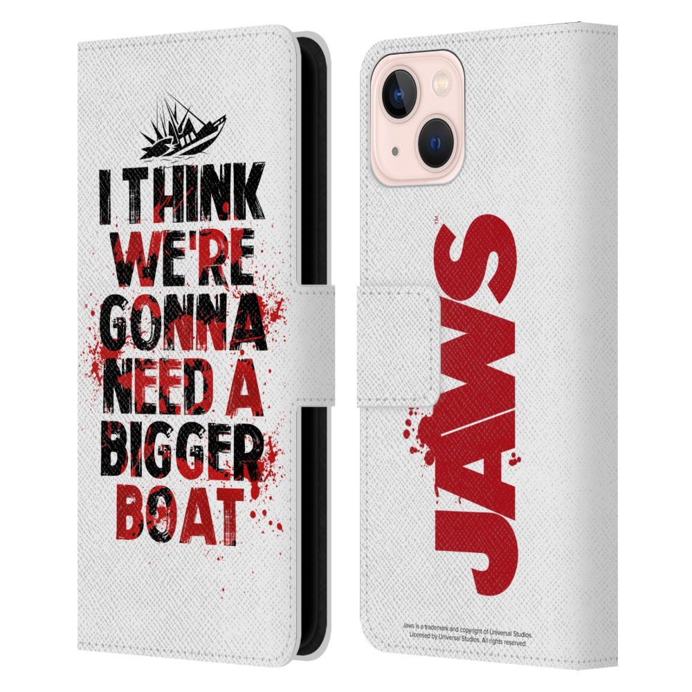 JAWS ジョーズ - Bigger Boat レザー手帳型 / Apple iPhoneケース 【公式 / オフィシャル】