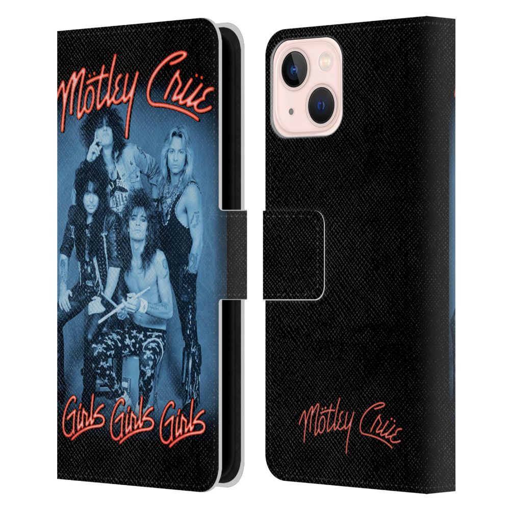 MOTLEY CRUE モトリークルー - Girls Neon レザー手帳型 / Apple iPhoneケース 【公式 / オフィシャル】