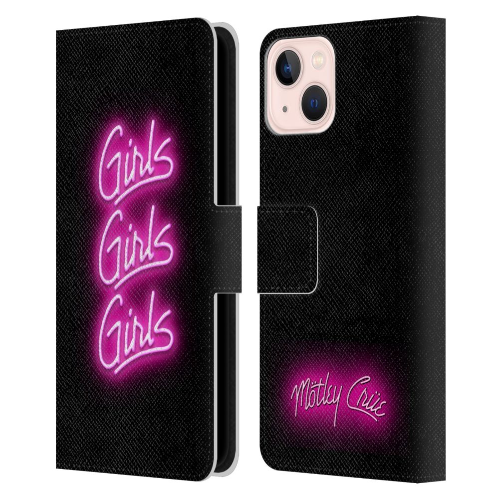 MOTLEY CRUE モトリークルー - Girls Neon レザー手帳型 / Apple iPhoneケース 【公式 / オフィシャル】