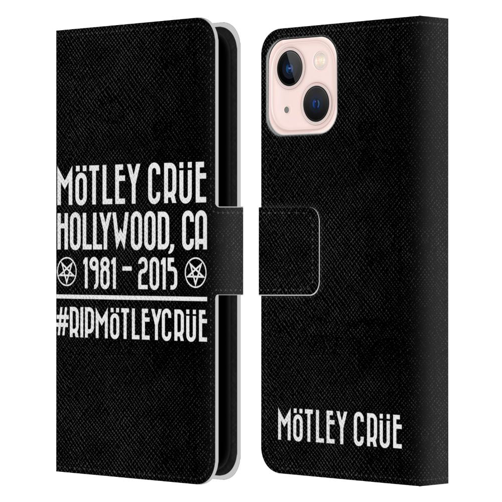 MOTLEY CRUE モトリークルー - #RIPMotleyCrue レザー手帳型 / Apple iPhoneケース 【公式 / オフィシャル】