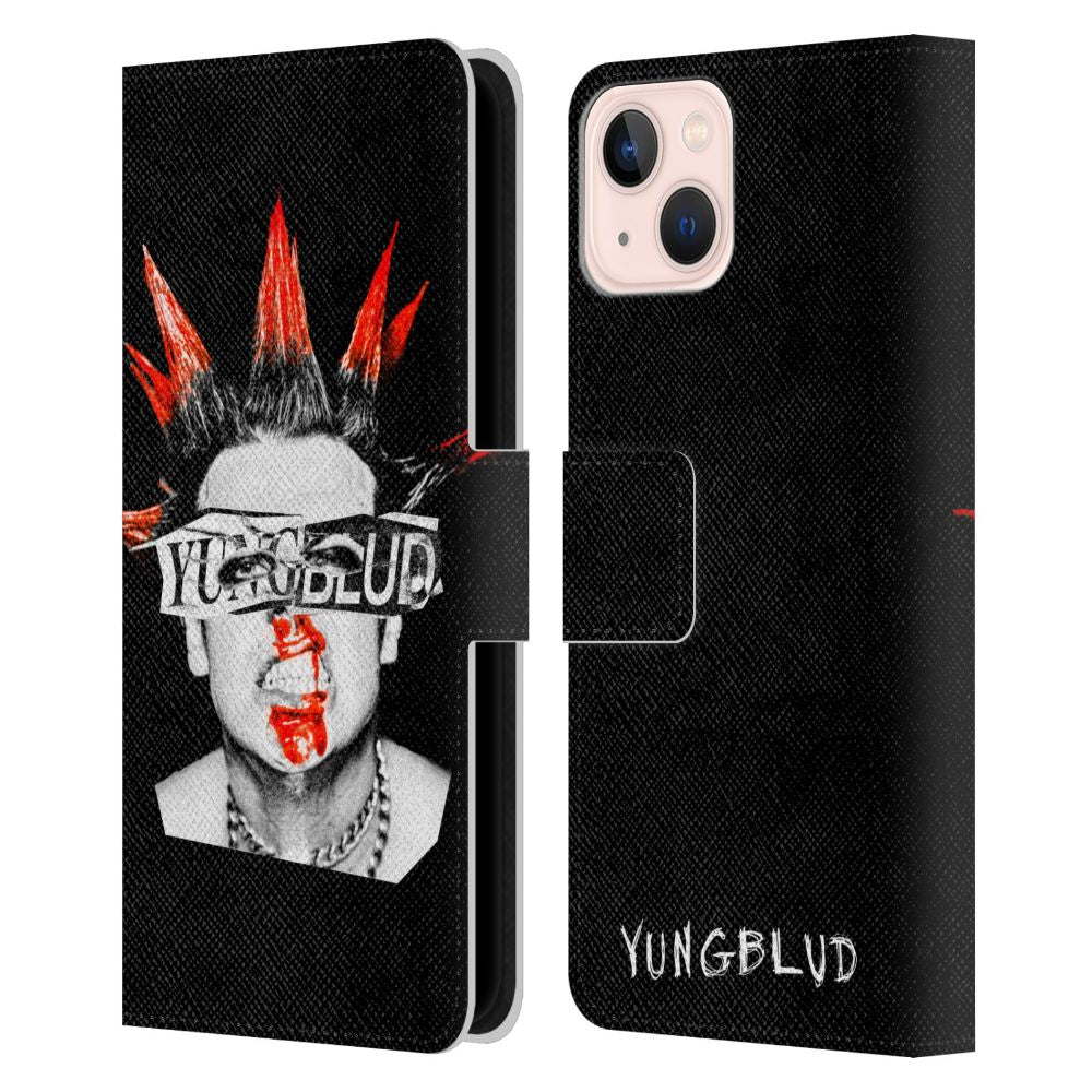 YUNGBLUD ヤングブラッド (「怪獣8号」OP新曲発表 ) - Graphics / Face レザー手帳型 / Apple iPhoneケース 【公式 / オフィシャル】