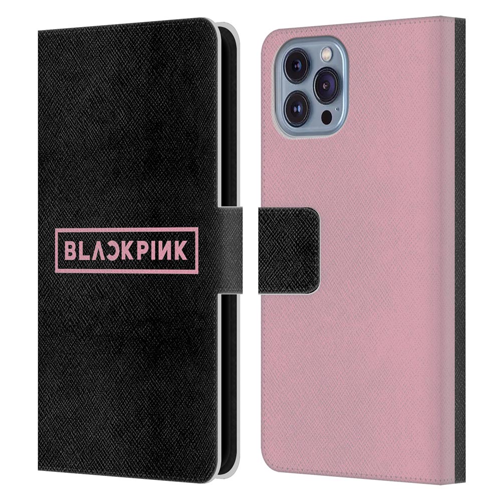 BLACKPINK ブラックピンク - The Album / Pink Logo レザー手帳型 / Apple iPhoneケース 【公式 / オフィシャル】