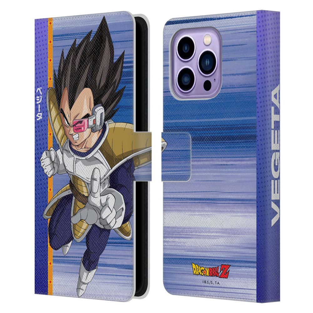 DRAGON BALL ドラゴンボール (ドラゴンボールDAIMA 放送中 ) - Dragon Ball Z / Saiyan Arc Characters / Vegeta レザー手帳型 / Apple iPhoneケース 【公式 / オフィシャル】