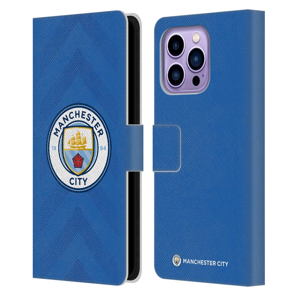 MANCHESTER CITY FC マンチェスターシティFC - 2022/23 Badge Kit / Third Goalkeeper レザー手帳型 / Apple iPhoneケース 【公式 / オフィシャル】