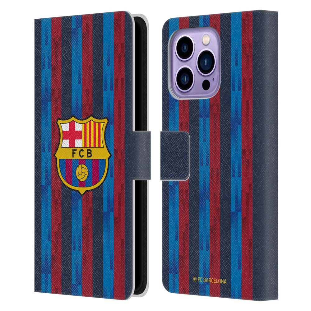 FC BARCELONA FCバルセロナ - 2022/23 Crest Kit / Home レザー手帳型 / Apple iPhoneケース 【公式 / オフィシャル】