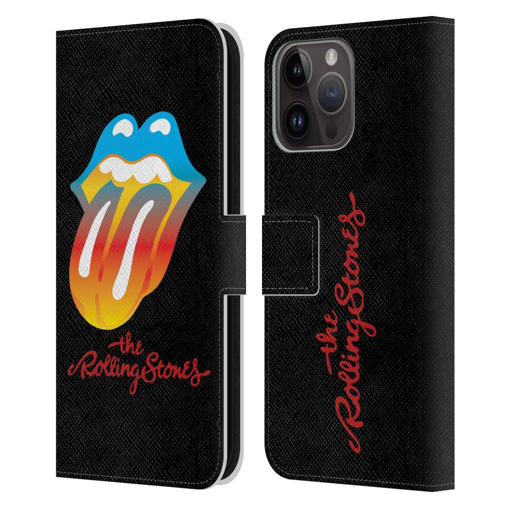 ROLLING STONES ローリングストーンズ (ブライアンジョーンズ 追悼 55周年 ) - Rainbow Tongue レザー手帳型 / Apple iPhoneケース 【公式 / オフィシャル】