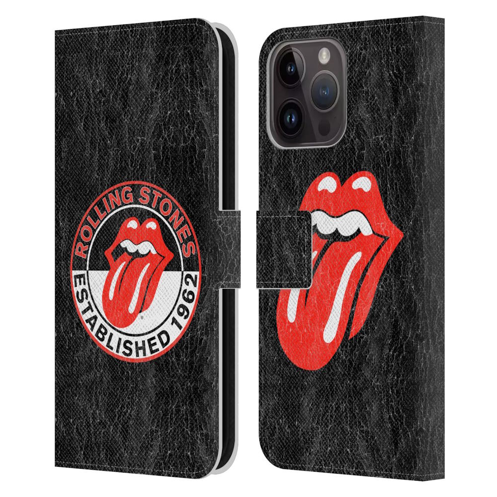 ROLLING STONES ローリングストーンズ (デビュー作 60周年 ) - Established 1962 レザー手帳型 / Apple iPhoneケース 【公式 / オフィシャル】