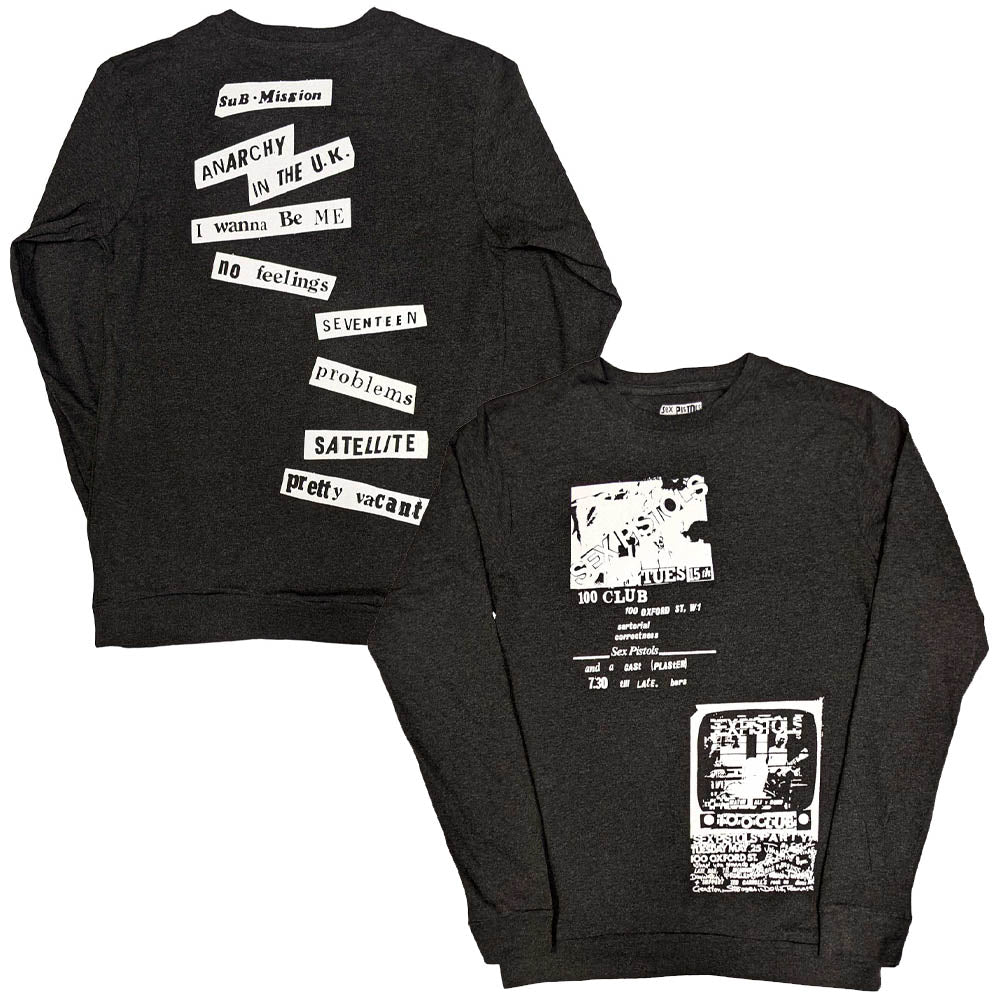 
                  
                    SEX PISTOLS セックスピストルズ (シド 追悼 45周年 ) - 100 Club / バックプリントあり / 長袖 / Tシャツ / メンズ 【公式 / オフィシャル】
                  
                