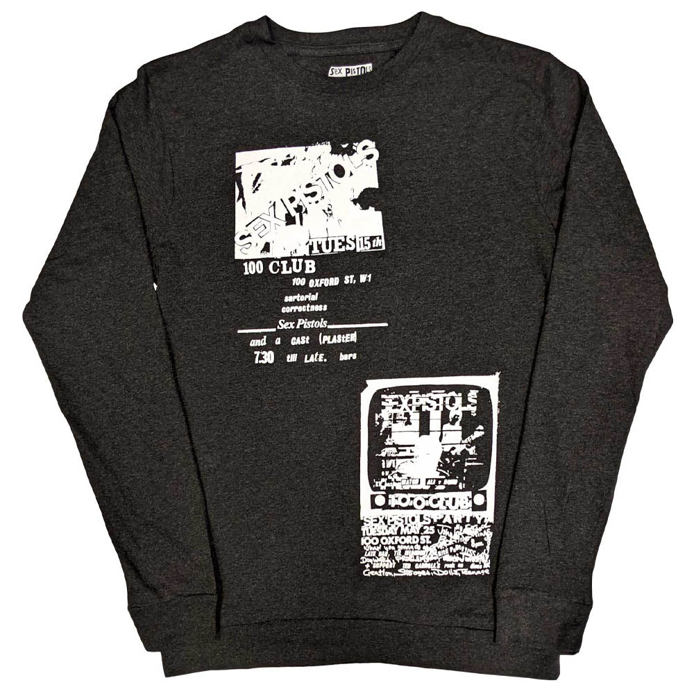 
                  
                    SEX PISTOLS セックスピストルズ (シド 追悼 45周年 ) - 100 Club / バックプリントあり / 長袖 / Tシャツ / メンズ 【公式 / オフィシャル】
                  
                