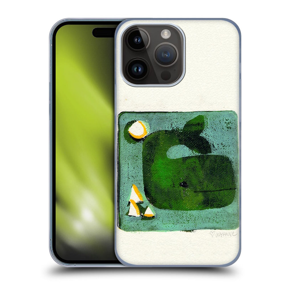 WYANNE ワイアン - Green Whale Monoprint ハード case / Apple iPhoneケース 【公式 / オフィシャル】