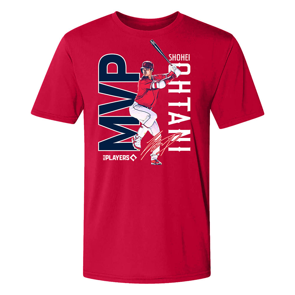 SHOHEI OHTANI 大谷翔平 エンジェルス OHTANI 2023 MVP 記念  RED Tシャツ メンズ 公式  オフィシャル