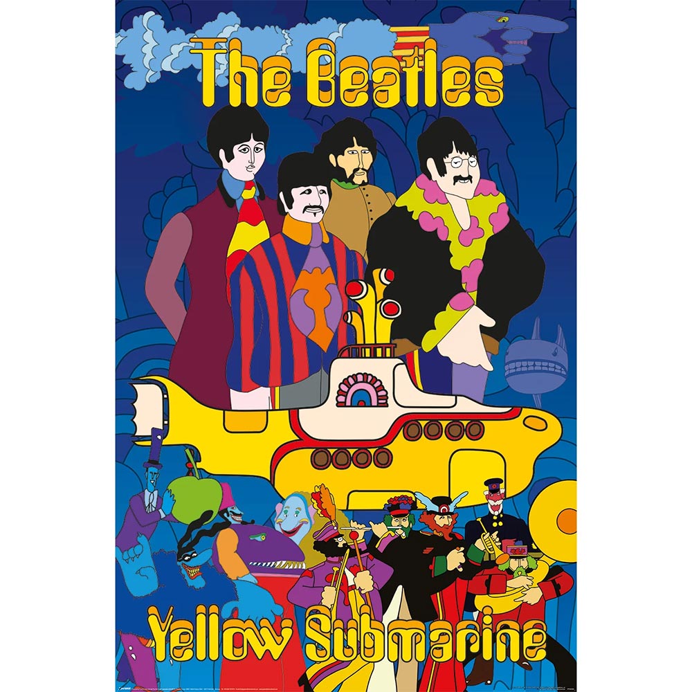 THE BEATLES ビートルズ (ABBEY ROAD 55周年 ) - YELLOW SUBMARINE / ポスター 【公式 / オフィシャル】