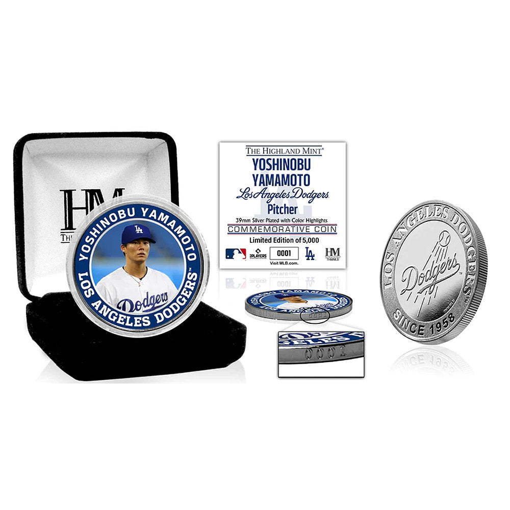 YOSHINOBU YAMAMOTO 山本由伸 - LA DODGERS SILVER MINT COIN / 5000枚限定 / コイン 【公式 / オフィシャル】