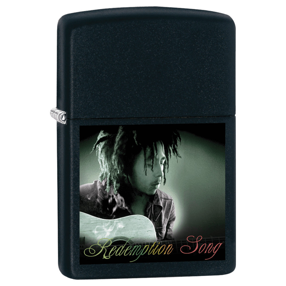 BOB MARLEY - Playing Guitar Black Matte Zippo Lighter