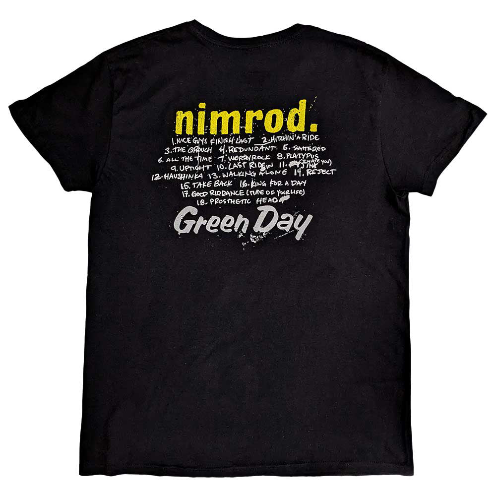 
                  
                    GREEN DAY グリーンデイ (2025年 2月 来日 ) - Nimrod Tracklist / バックプリントあり / Tシャツ / メンズ 【公式 / オフィシャル】
                  
                