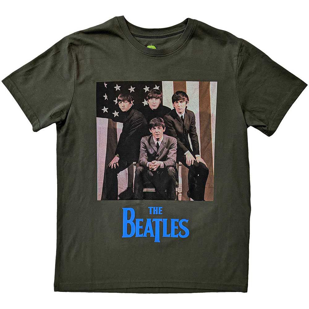 THE BEATLES ビートルズ (ABBEY ROAD 55周年 ) - US Flag Photo / Tシャツ / メンズ 【公式 / オフィシャル】