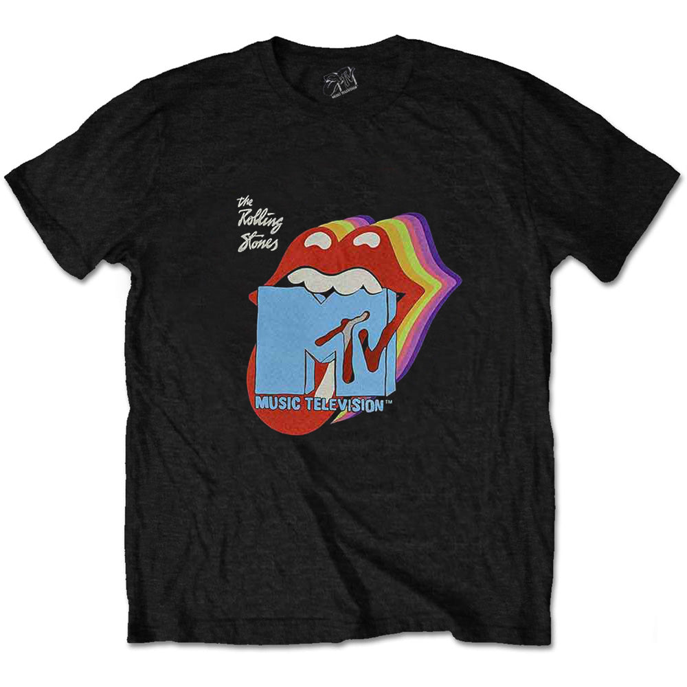 ROLLING STONES ローリングストーンズ (デビュー作 60周年 ) - MTV Rolling Stones Rainbow Shadow Tongue / Tシャツ / メンズ 【公式 / オフィシャル】