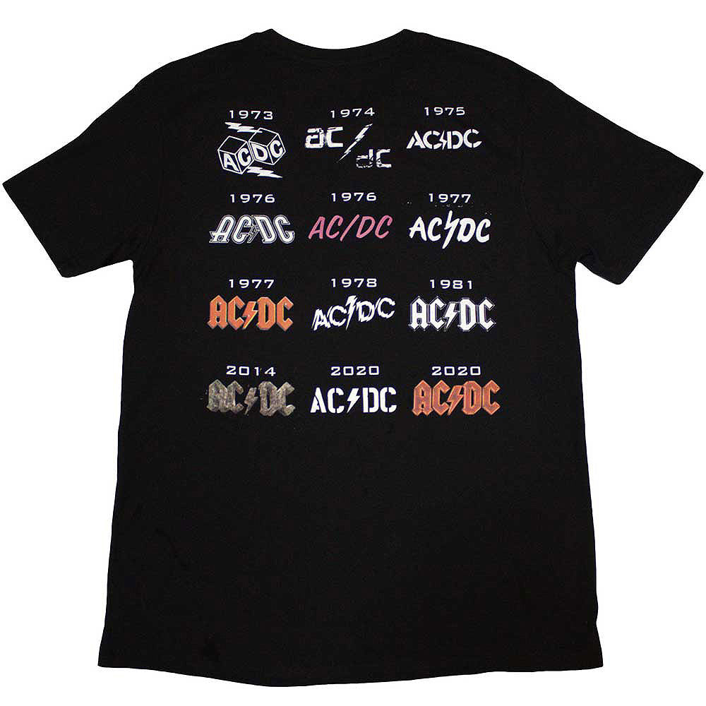 
                  
                    AC/DC エーシーディーシー Logo History バックプリントあり Tシャツ メンズ 公式 オフィシャル
                  
                