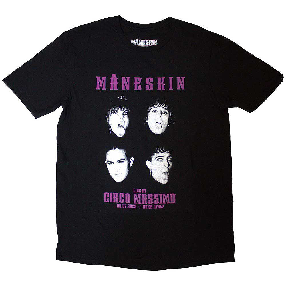 MANESKIN マネスキン - Live At Circo Massimo 2022 Faces / LIVE会場限定 / Tシャツ / メンズ 【公式 / オフィシャル】