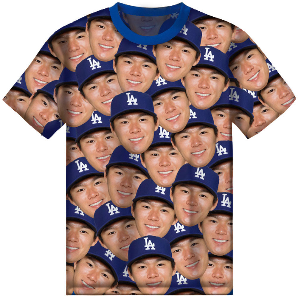 YOSHINOBU YAMAMOTO 山本由伸 - MLB公式 LOS ANGELES DODGERS FACE SUBLIMATED / 限定 / Tシャツ / メンズ 【公式 / オフィシャル】