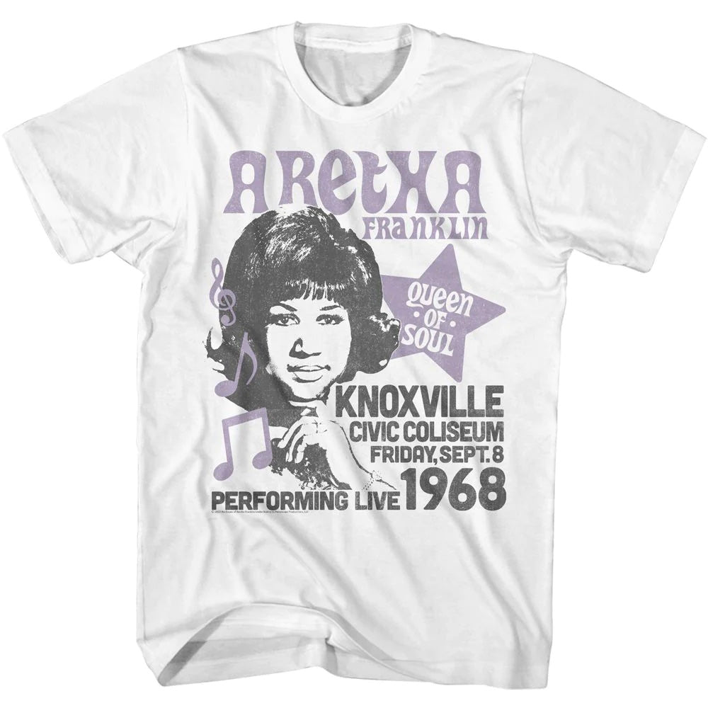 ARETHA FRANKLIN アレサフランクリン KNOXVILLE 1968 Tシャツ メンズ 公式 オフィシャル